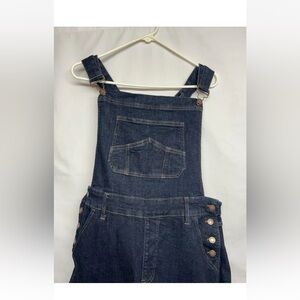 Judy Blue Wide Leg High Waist Denim Dark Wash Overalls, sz 2XL